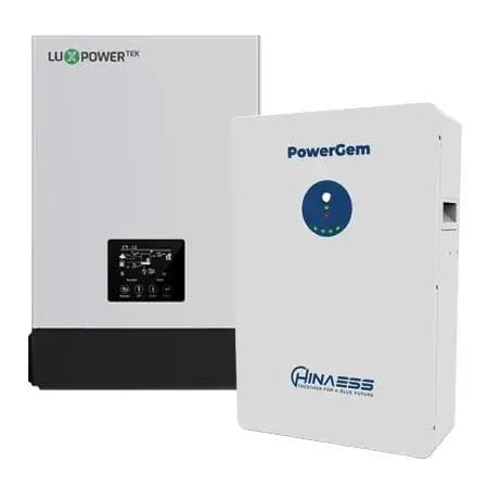 Luxpower 6KW inverter with HinaEss PowerGem 5.12kWh lithium solar battery kit