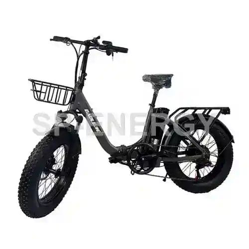 Electric bike featuring a 48V 20Ah battery for extended range and durability, perfect for easy city riding.
