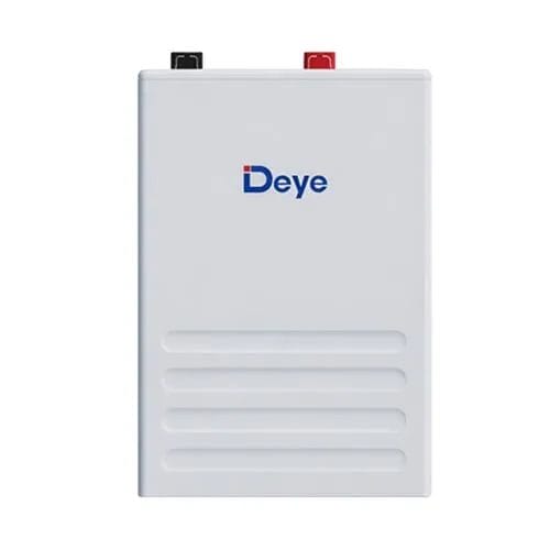Deye 16kWh Lithium Battery module with Deye logo, front status LEDs and vented face, solar battery option.