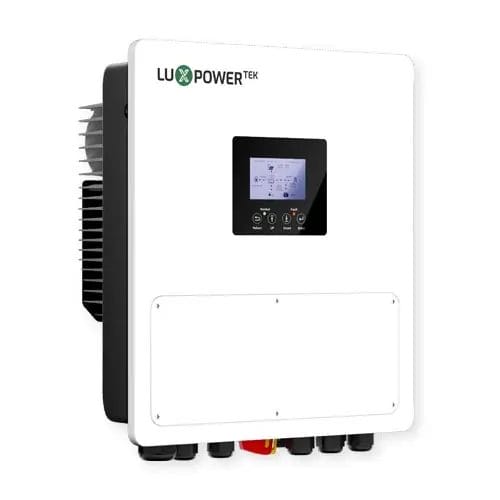 Luxpower 6.5kW Hybrid Inverter SNA PRO-EU model with IP66 rating and LCD display panel.